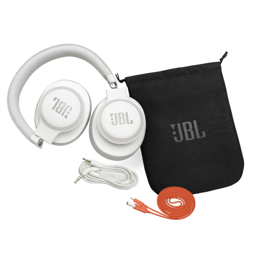 JBL Live 650BTNC - White - Wireless Over-Ear Noise-Cancelling Headphones - Detailshot 1